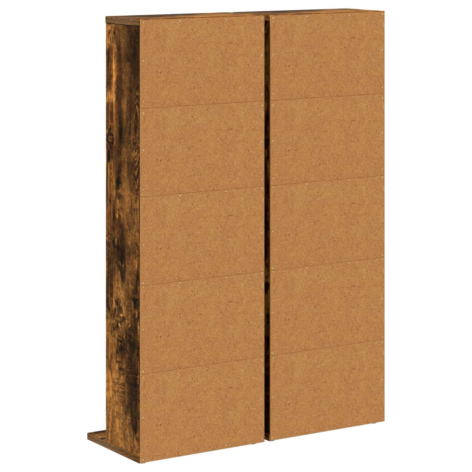 Ντουλάπα CD 2 τμχ. Καπνισμένο Ξύλο Δρυός 33 x 23,5 x 97,5 εκ.