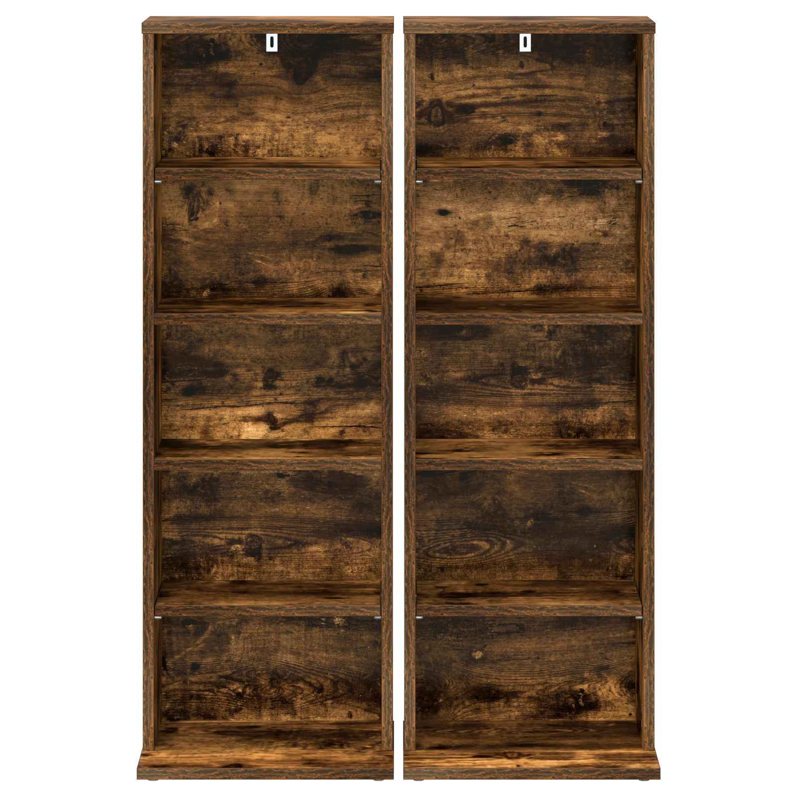 Ντουλάπα CD 2 τμχ. Καπνισμένο Ξύλο Δρυός 33 x 23,5 x 97,5 εκ.