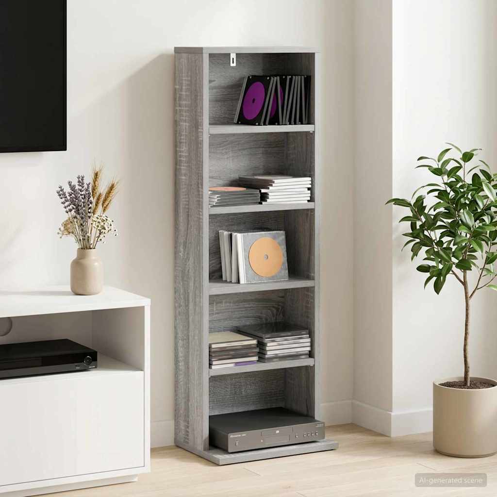 Ντουλάπα CD Γκρι Sonoma 33 x 23,5 x 97,5 εκ. Επεξεργασμένο Ξύλο