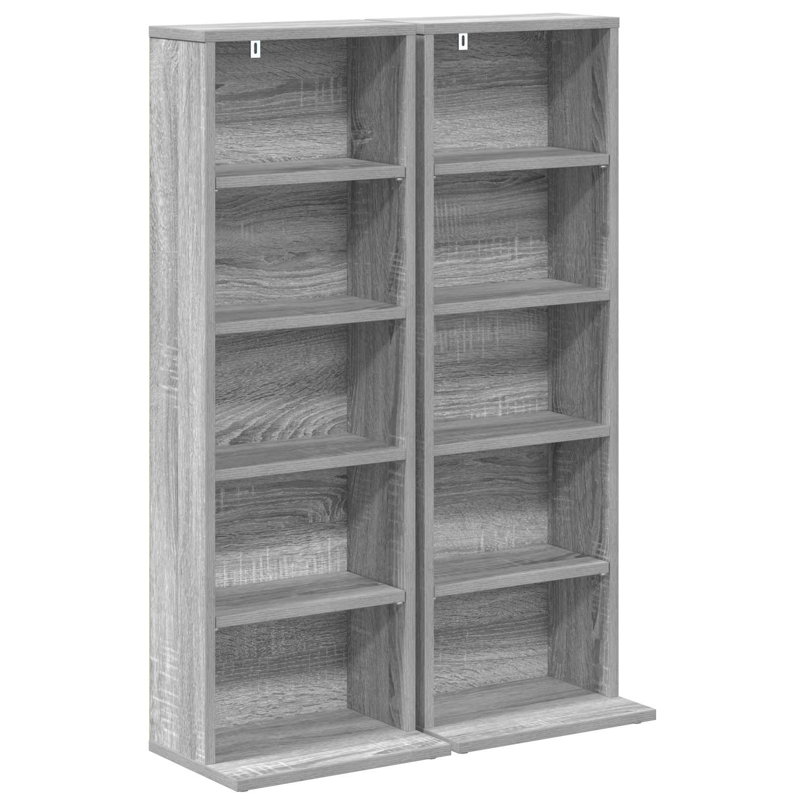 Ντουλάπα CD 2 τμχ. Γκρι Sonoma 33 x 23,5 x 97,5 εκ.