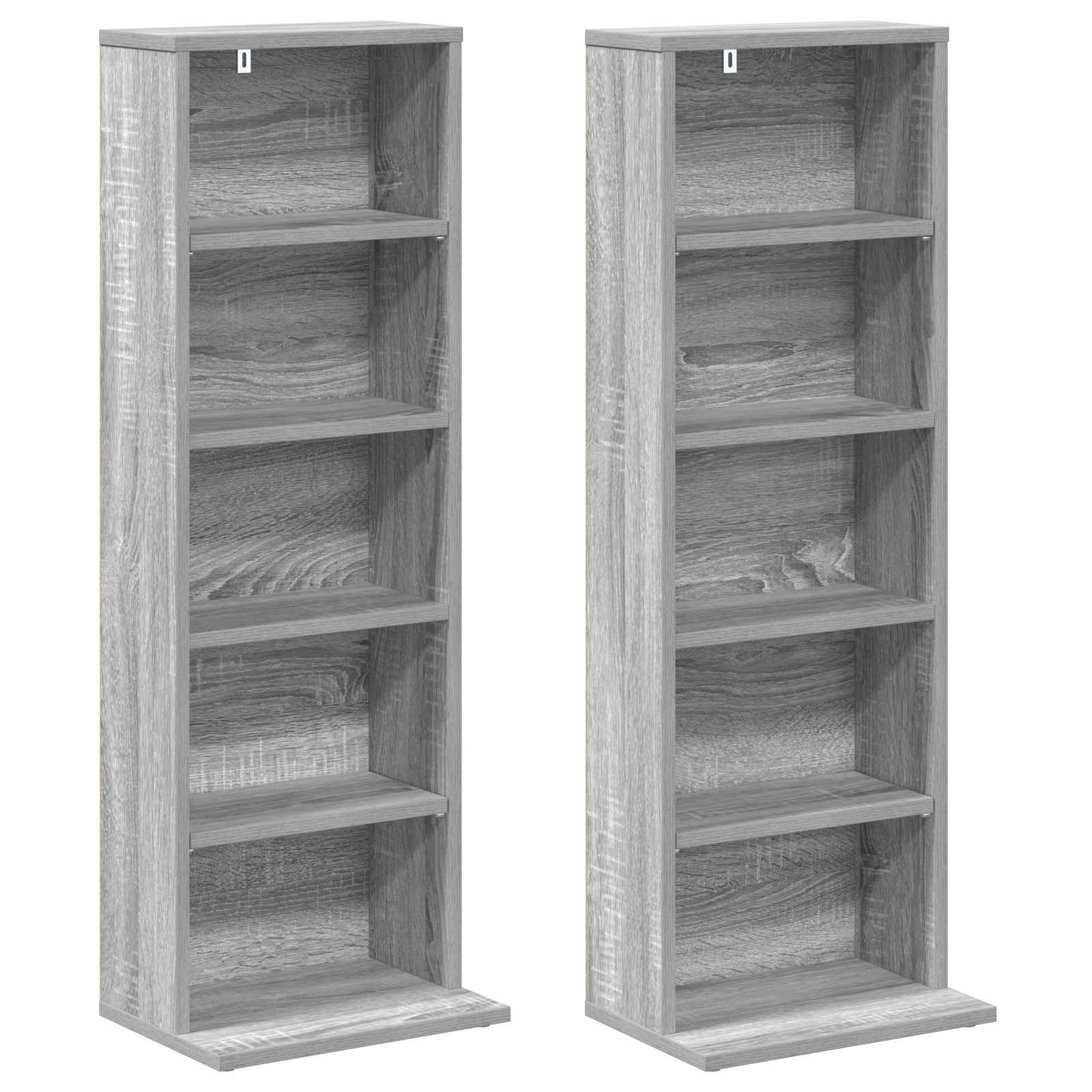 Ντουλάπα CD 2 τμχ. Γκρι Sonoma 33 x 23,5 x 97,5 εκ.