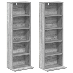 Ντουλάπα CD 2 τμχ. Γκρι Sonoma 33 x 23,5 x 97,5 εκ.