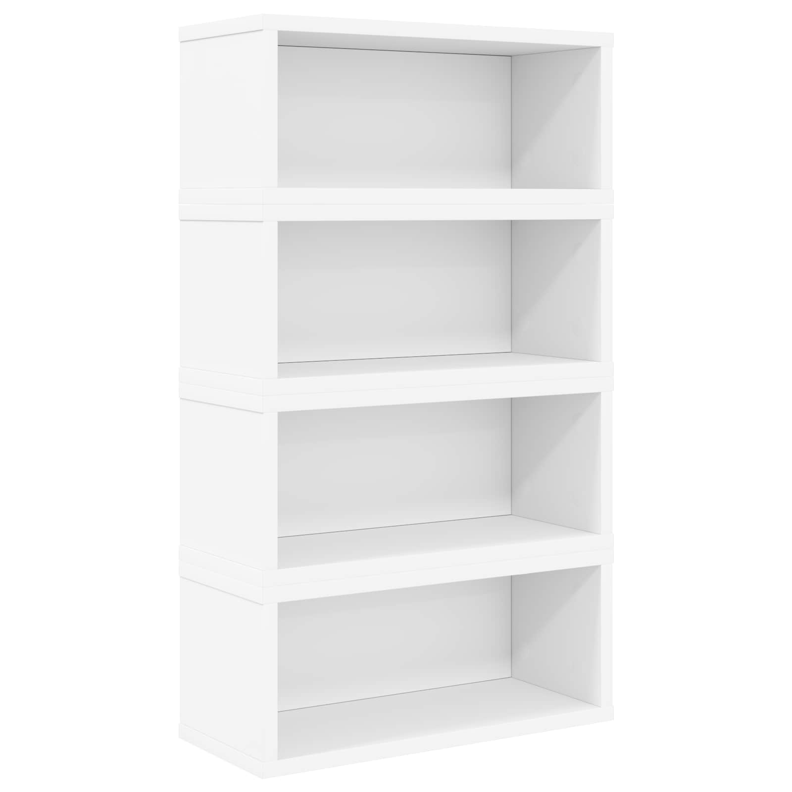 Ράφι Αποθήκευσης CDs 4 τμχ. Λευκό 40 x 17 x 17 εκ. - Pakobazaar
