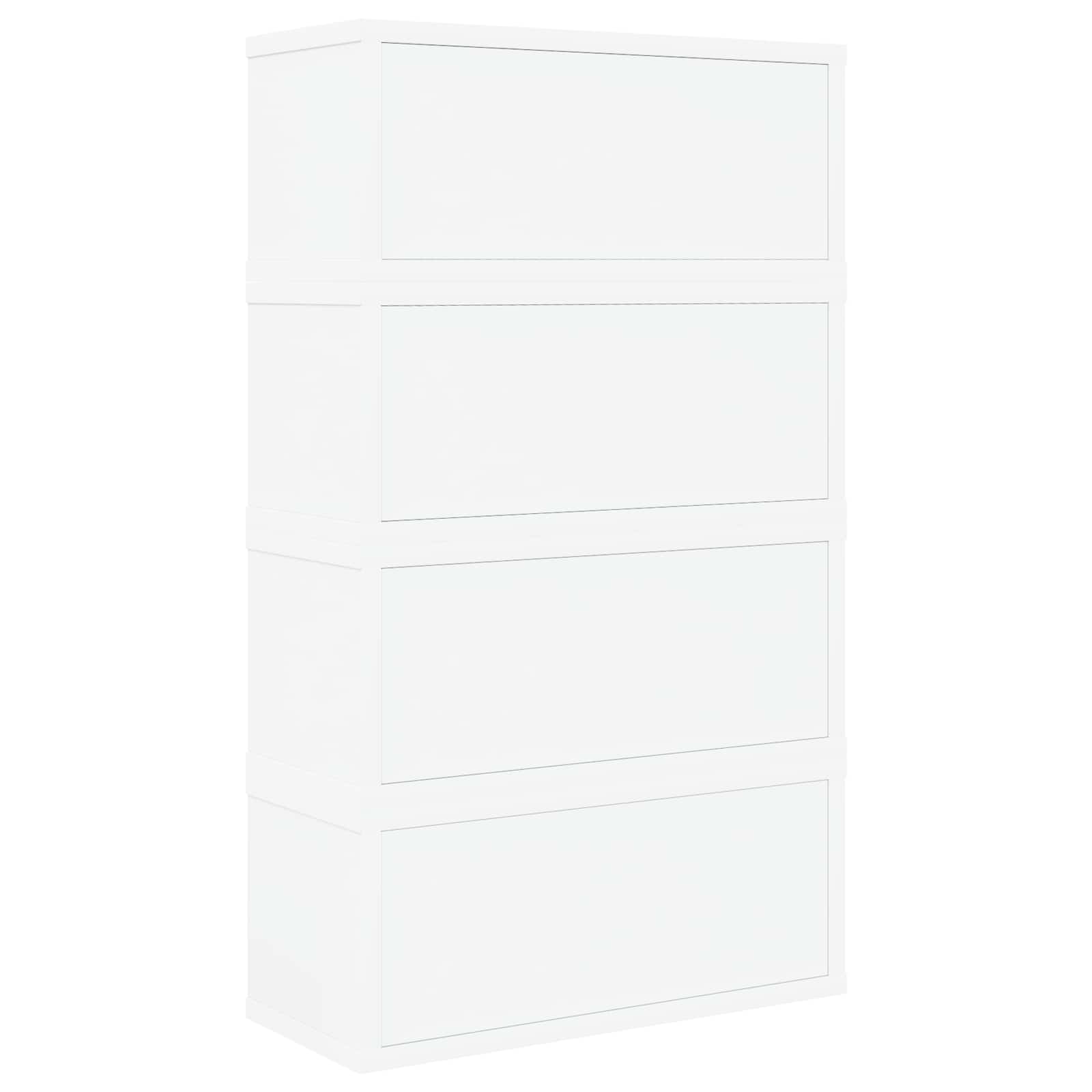 Ράφι Αποθήκευσης CDs 4 τμχ. Λευκό 40 x 17 x 17 εκ. - Pakobazaar