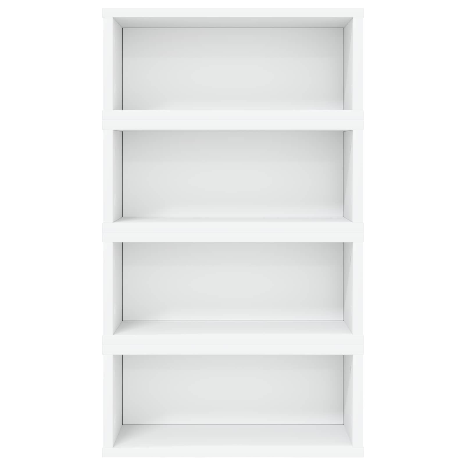 Ράφι Αποθήκευσης CDs 4 τμχ. Λευκό 40 x 17 x 17 εκ. - Pakobazaar