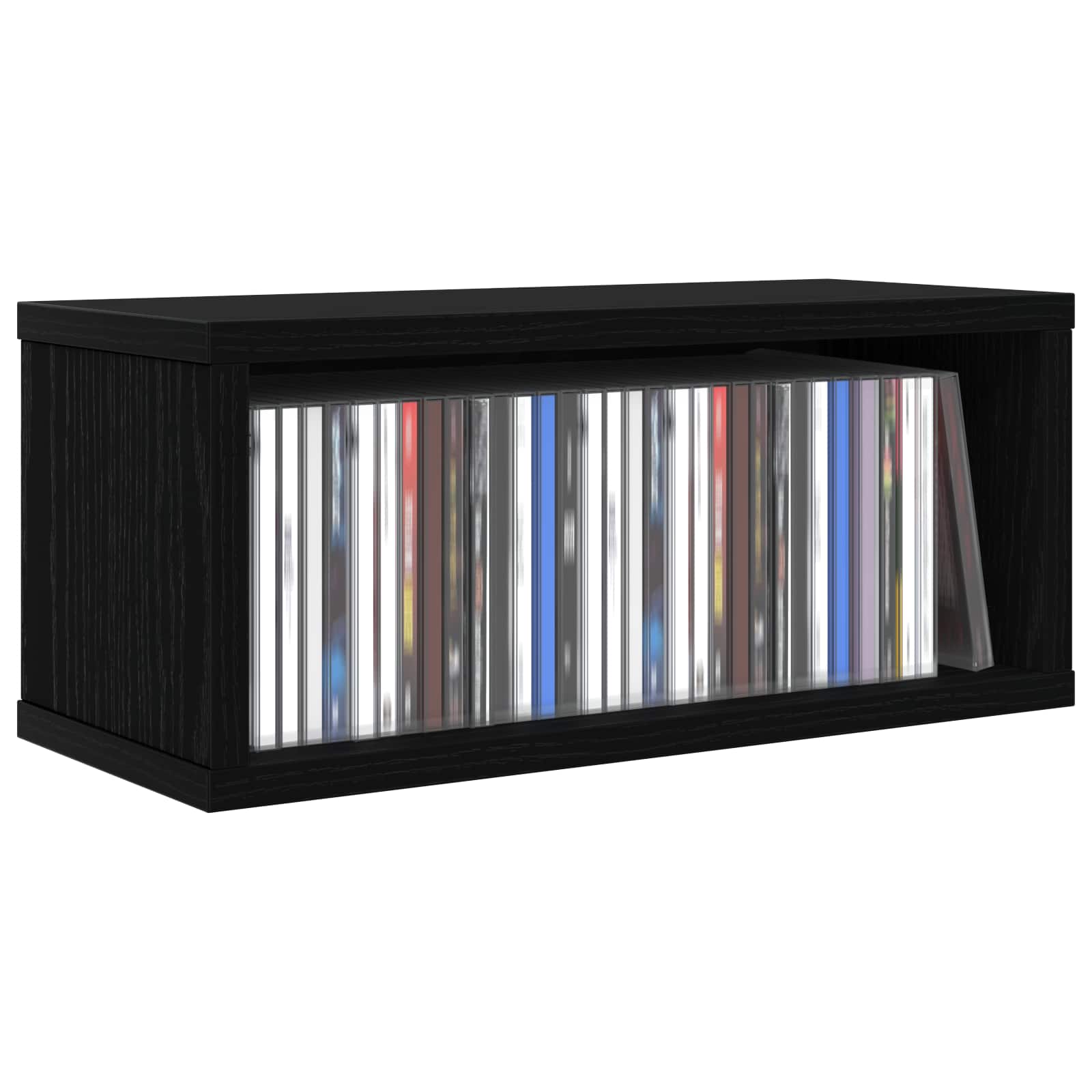 Ράφι Αποθήκευσης CDs Μαύρη Δρυς 40 x 17 x 17 εκ. - Pakobazaar