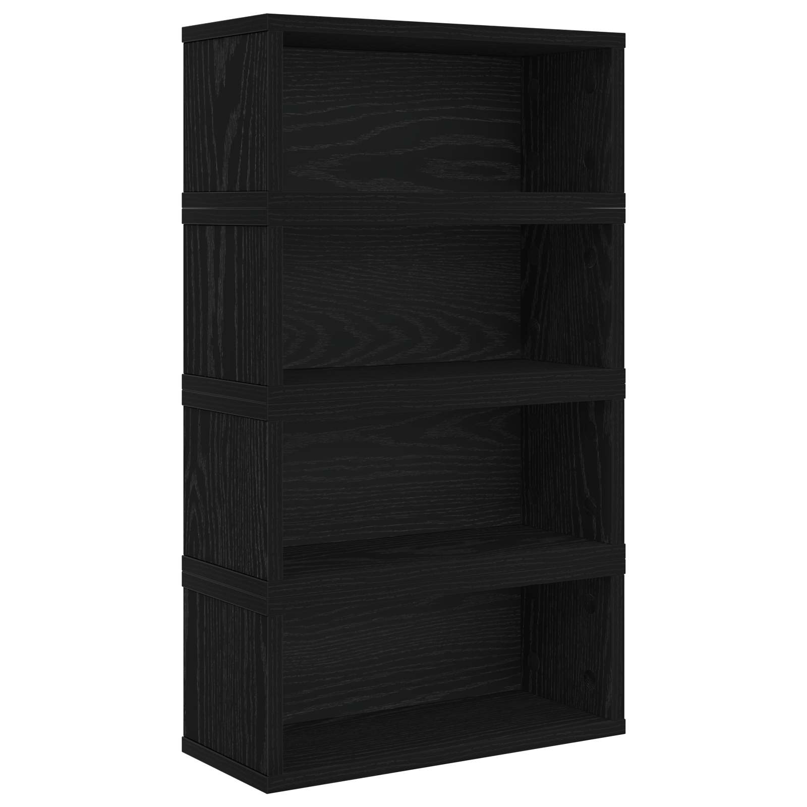 Ράφι Αποθήκευσης CDs 4 τμχ. Μαύρη Δρυς 40 x 17 x 17 εκ. - Pakobazaar