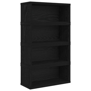 Ράφι Αποθήκευσης CDs 4 τμχ. Μαύρη Δρυς 40 x 17 x 17 εκ. - Pakobazaar