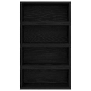 Ράφι Αποθήκευσης CDs 4 τμχ. Μαύρη Δρυς 40 x 17 x 17 εκ. - Pakobazaar