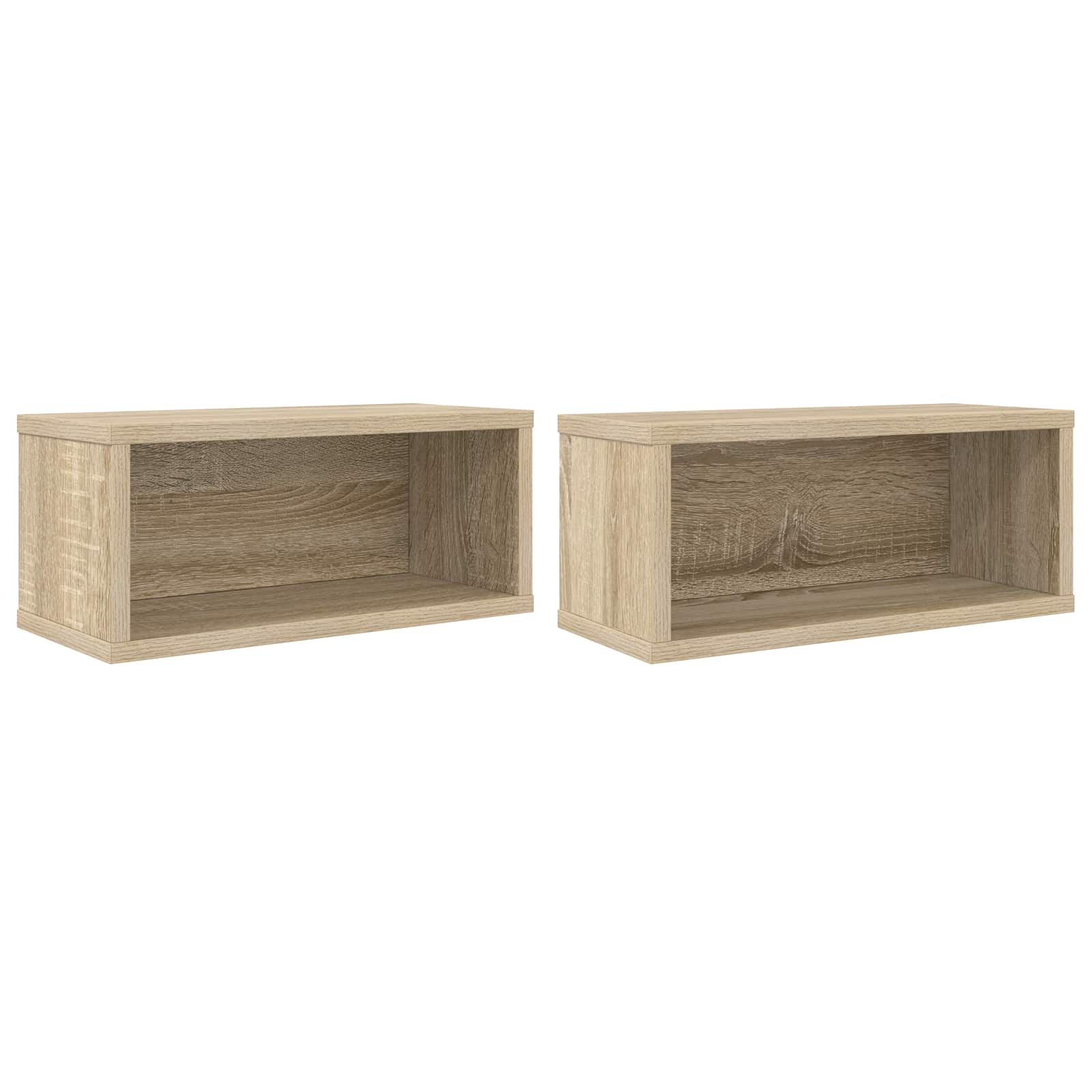Ράφι Αποθήκευσης CDs 2 τμχ. Sonoma Δρυς 40 x 17 x 17 εκ. - Pakobazaar