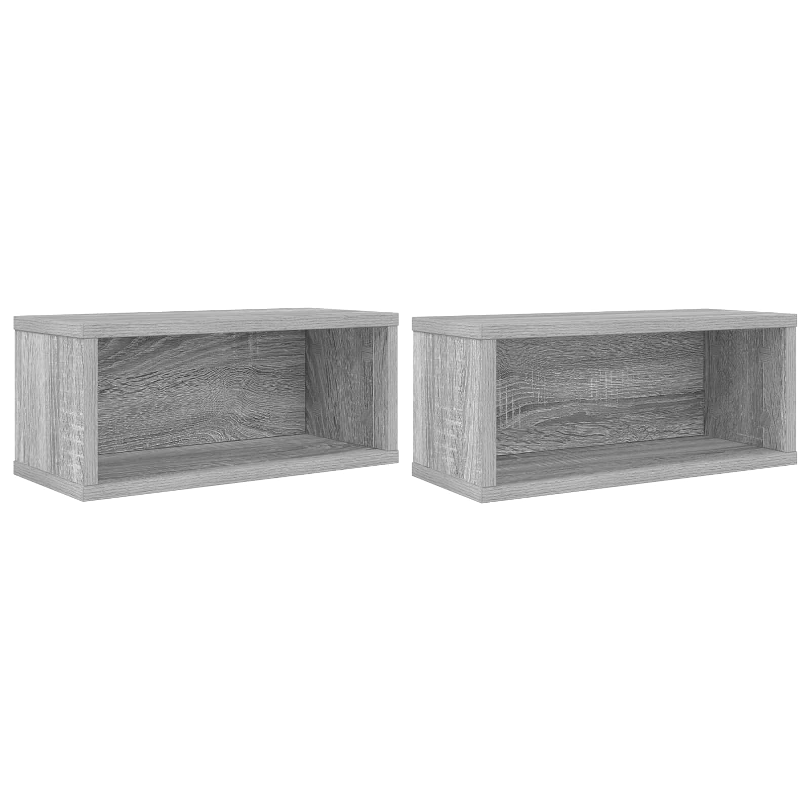Ράφι Αποθήκευσης CDs 2 τμχ. Γκρι Sonoma 40 x 17 x 17 εκ.