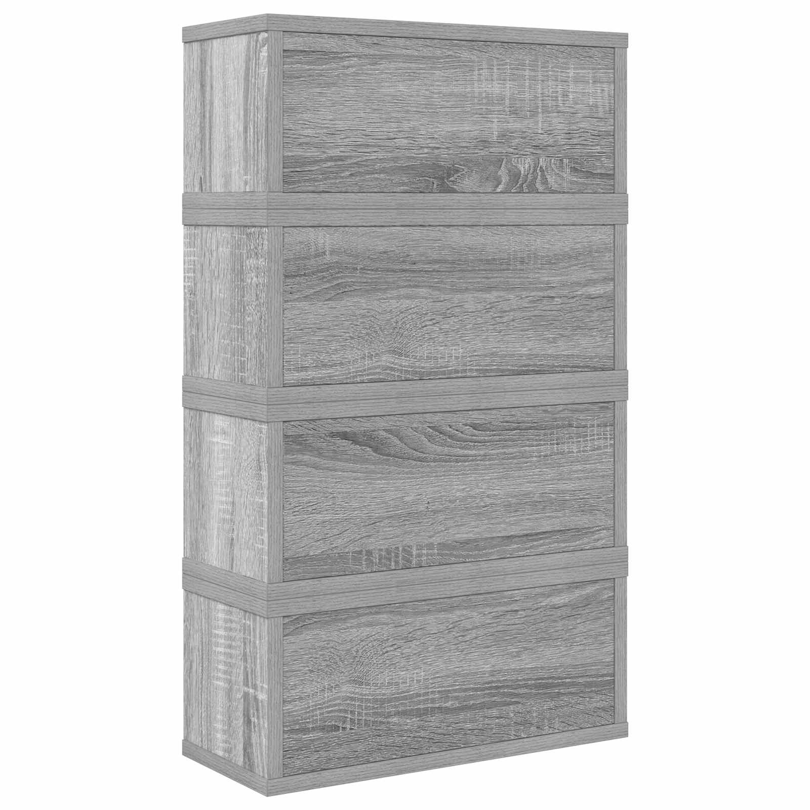Ράφι Αποθήκευσης CDs 4 τμχ. Γκρι Sonoma 40 x 17 x 17 εκ.