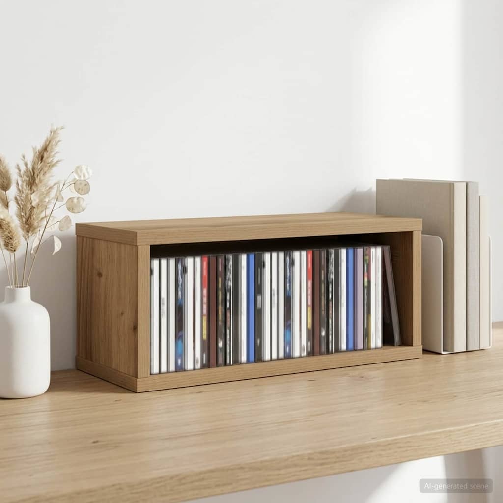 Ράφι Αποθήκευσης CDs Artisan Δρυς 40 x 17 x 17 εκ.