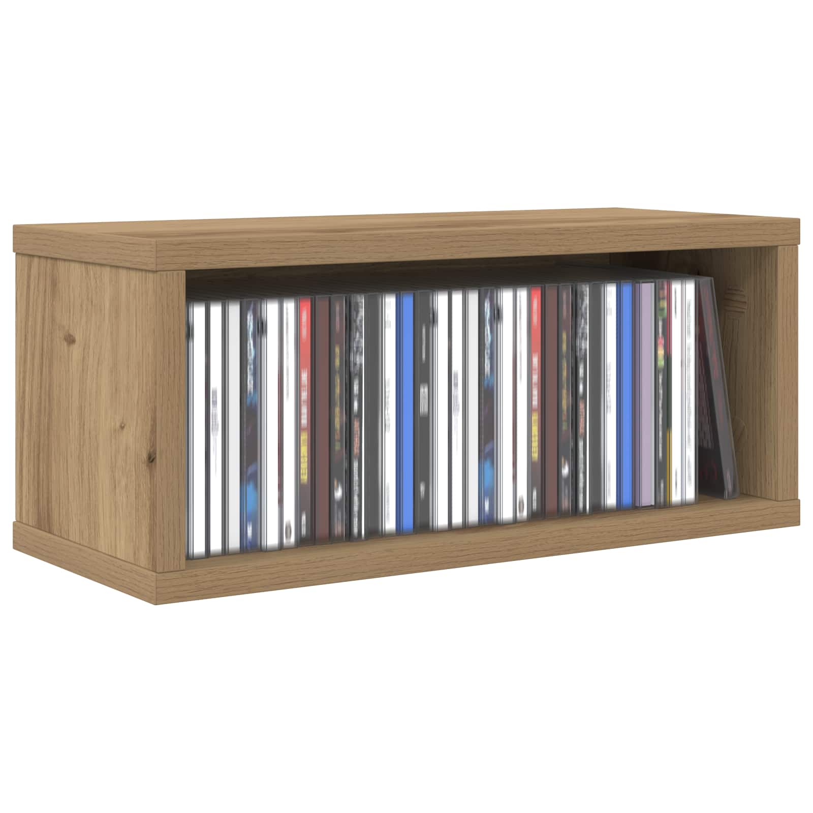 Ράφι Αποθήκευσης CDs 2 τμχ. Artisan Δρυς 40 x 17 x 17 εκ. - Pakobazaar