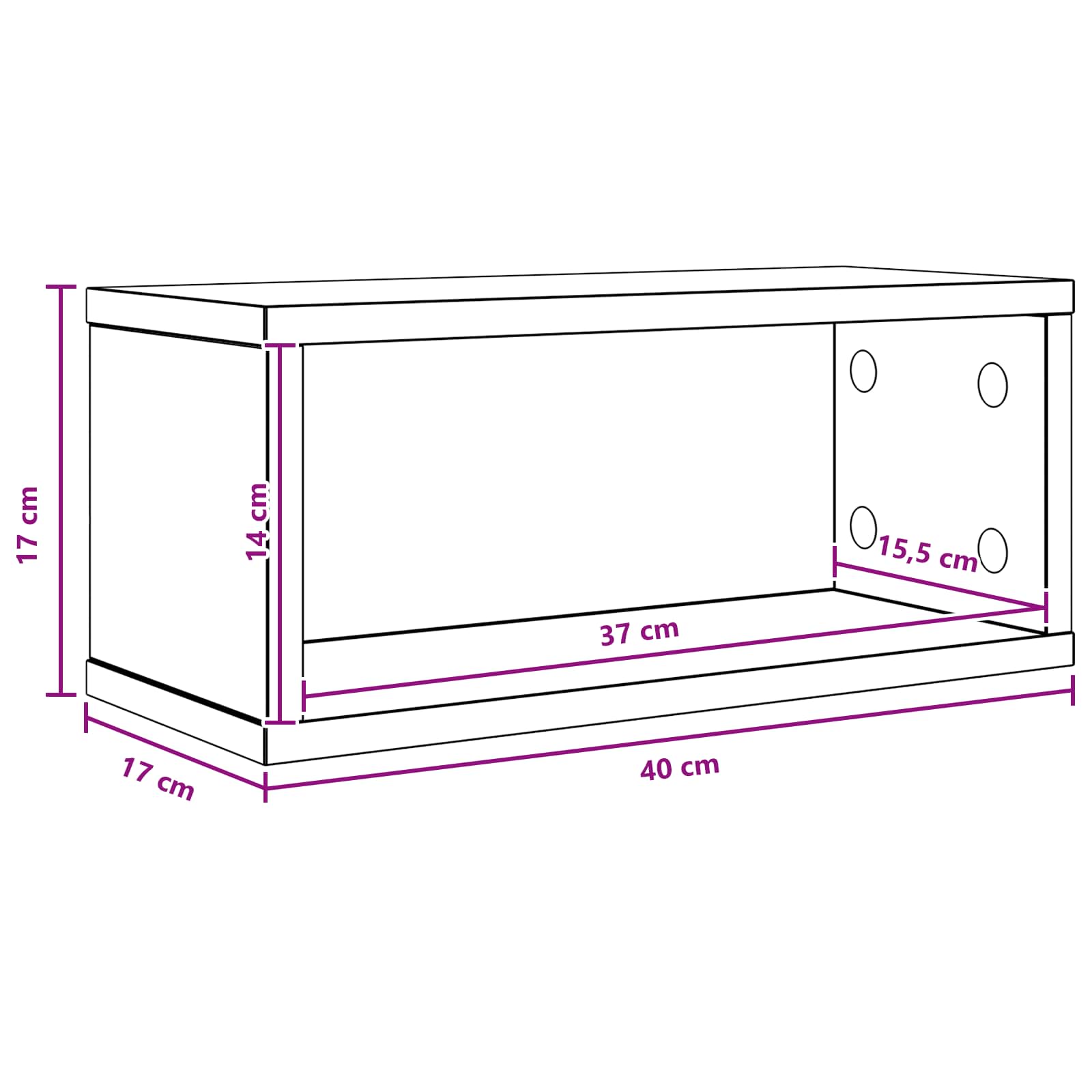 Ράφι Αποθήκευσης CDs 2 τμχ. Artisan Δρυς 40 x 17 x 17 εκ. - Pakobazaar