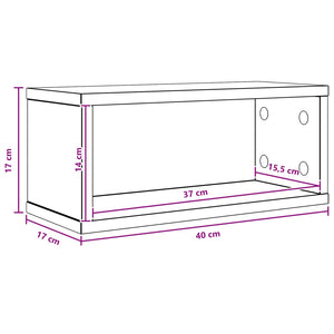 Ράφι Αποθήκευσης CDs 2 τμχ. Artisan Δρυς 40 x 17 x 17 εκ. - Pakobazaar