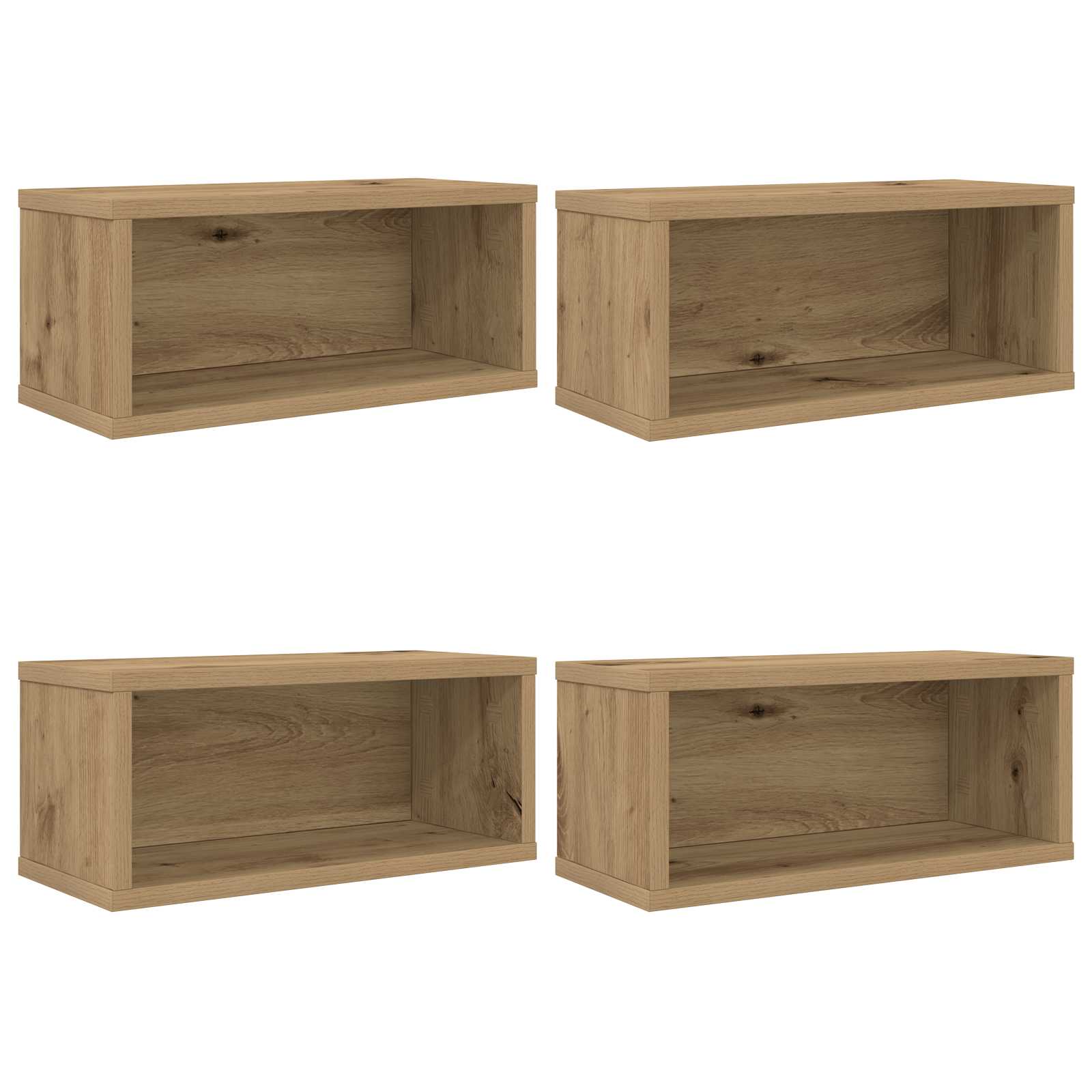 Ράφι Αποθήκευσης CDs 4 τμχ. Artisan Δρυς 40 x 17 x 17 εκ. - Pakobazaar