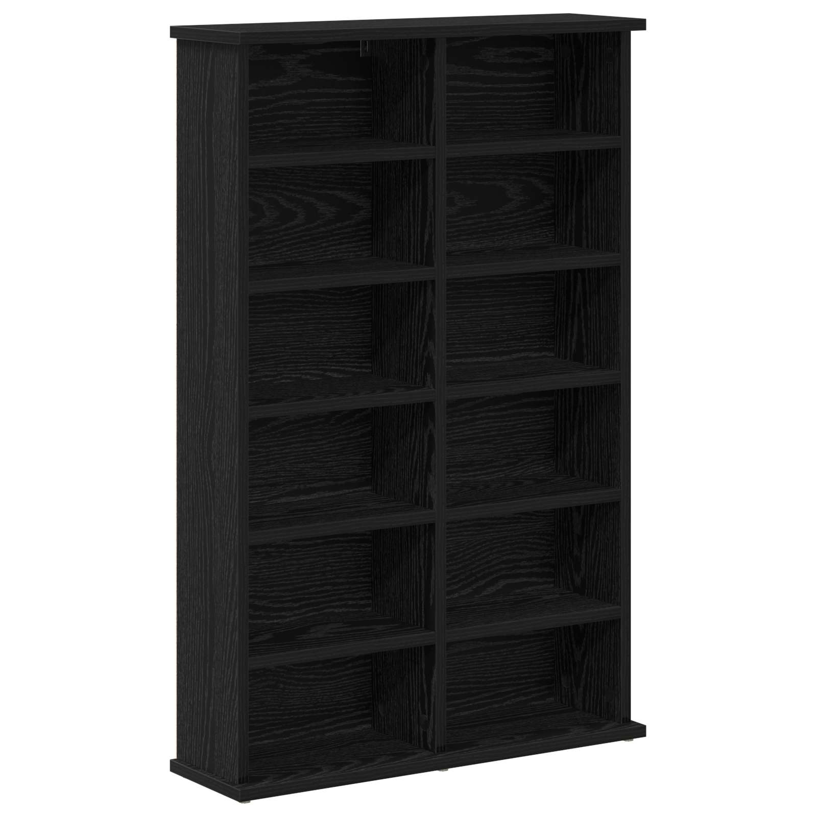 Ντουλάπα CD 2 τμχ. Μαύρη Δρυς 60 x 17 x 92 εκ.