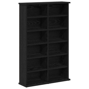 Ντουλάπα CD 2 τμχ. Μαύρη Δρυς 60 x 17 x 92 εκ.
