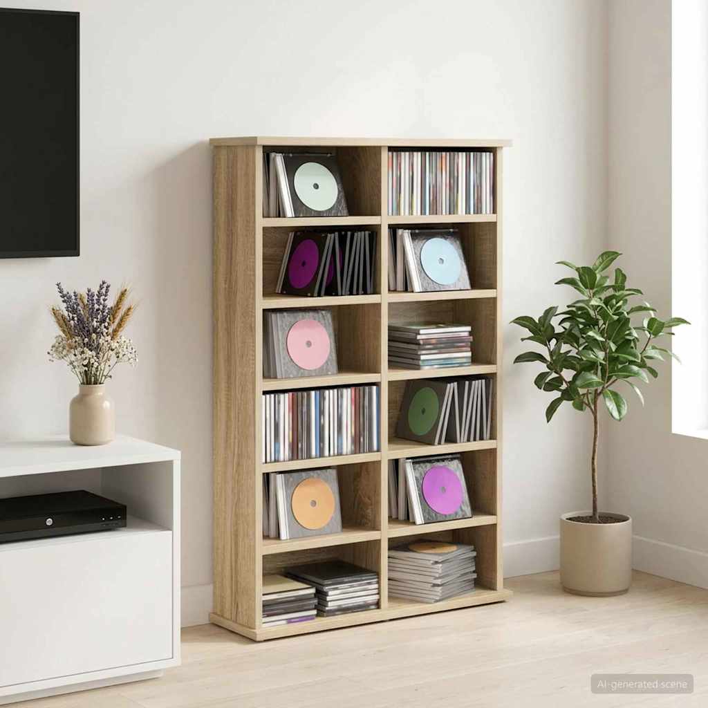 Ντουλάπα CD Sonoma Δρυς 60 x 17 x 92 εκ. Επεξεργασμένο Ξύλο