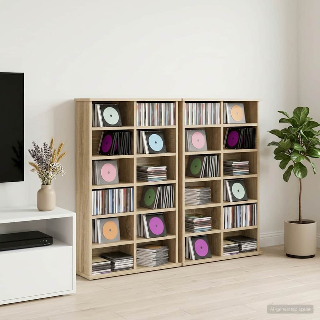 Ντουλάπα CD 2 τμχ. Sonoma Δρυς 60 x 17 x 92 εκ.