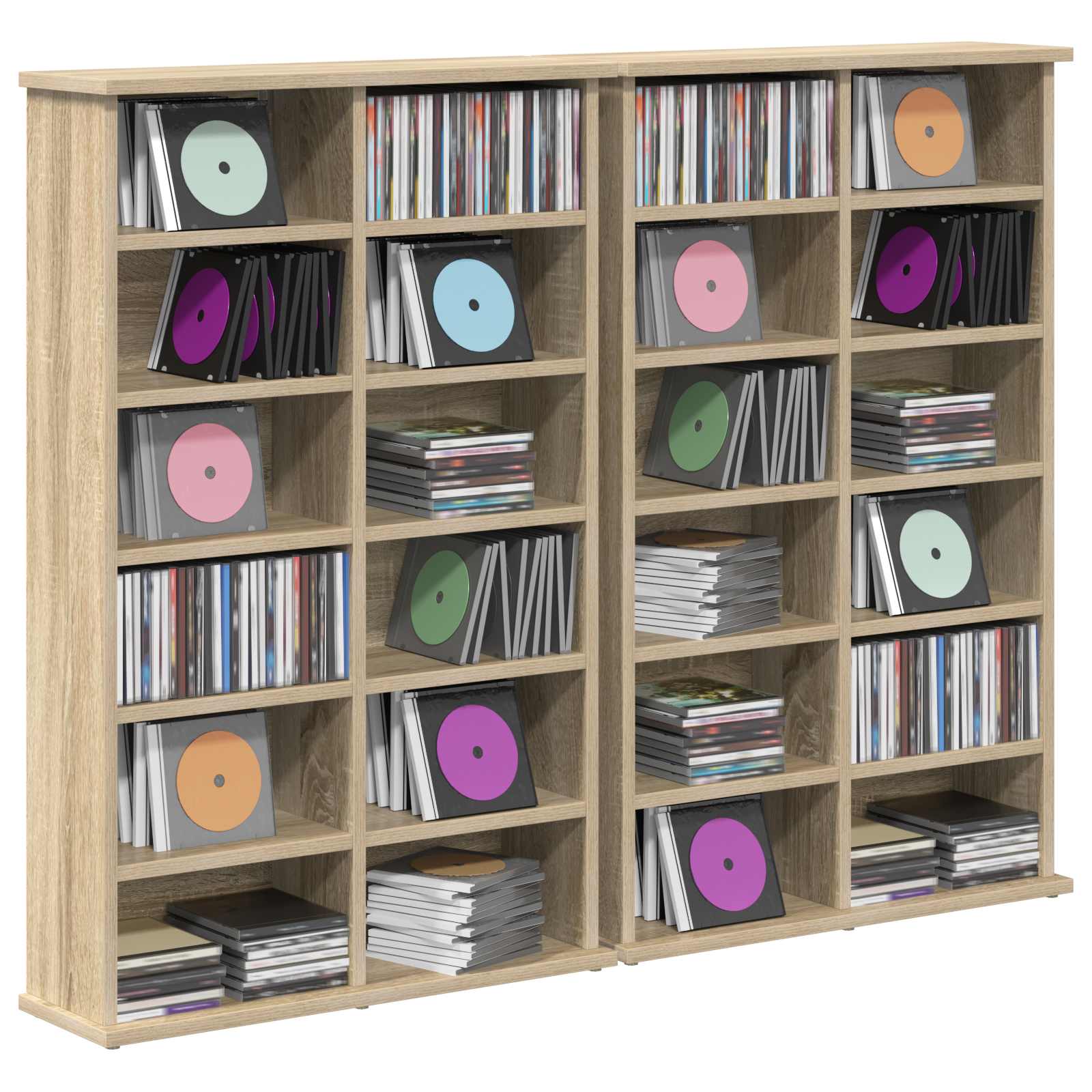 Ντουλάπα CD 2 τμχ. Sonoma Δρυς 60 x 17 x 92 εκ.