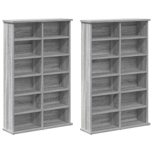 Ντουλάπα CD 2 τμχ. Γκρι Sonoma 60 x 17 x 92 εκ.