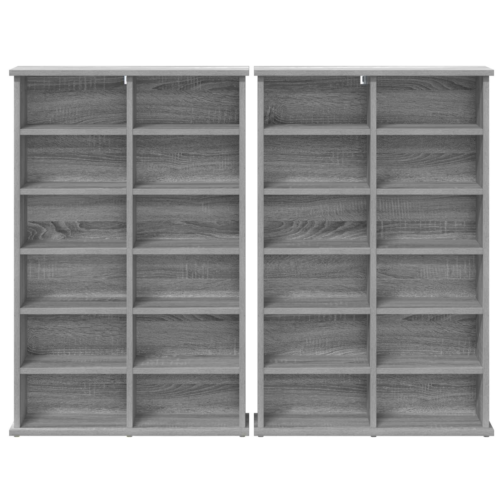 Ντουλάπα CD 2 τμχ. Γκρι Sonoma 60 x 17 x 92 εκ.