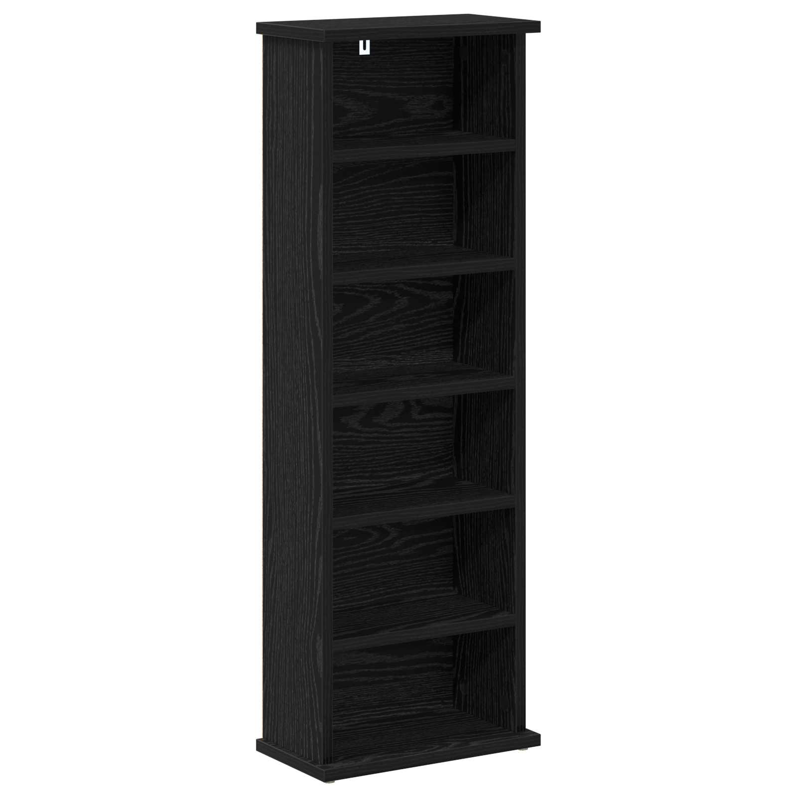 Ντουλάπα CD 2 τμχ. Μαύρη Δρυς 60 x 17 x 92 εκ.