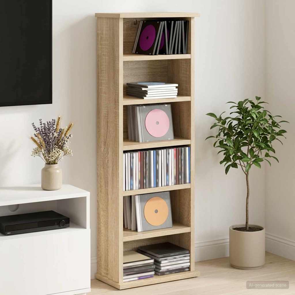 Ντουλάπα CD Sonoma Δρυς 60 x 17 x 92 εκ. Επεξεργασμένο Ξύλο