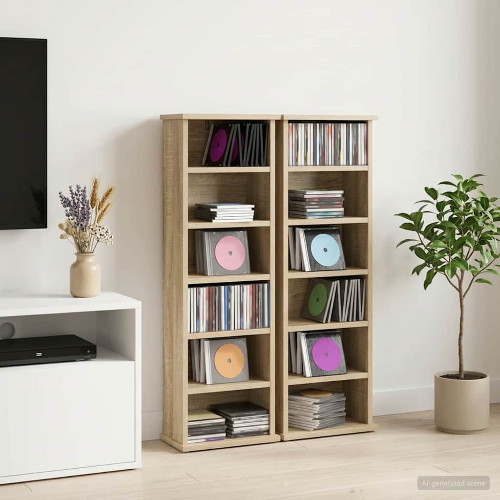 Ντουλάπα CD 2 τμχ. Sonoma Δρυς 60 x 17 x 92 εκ.