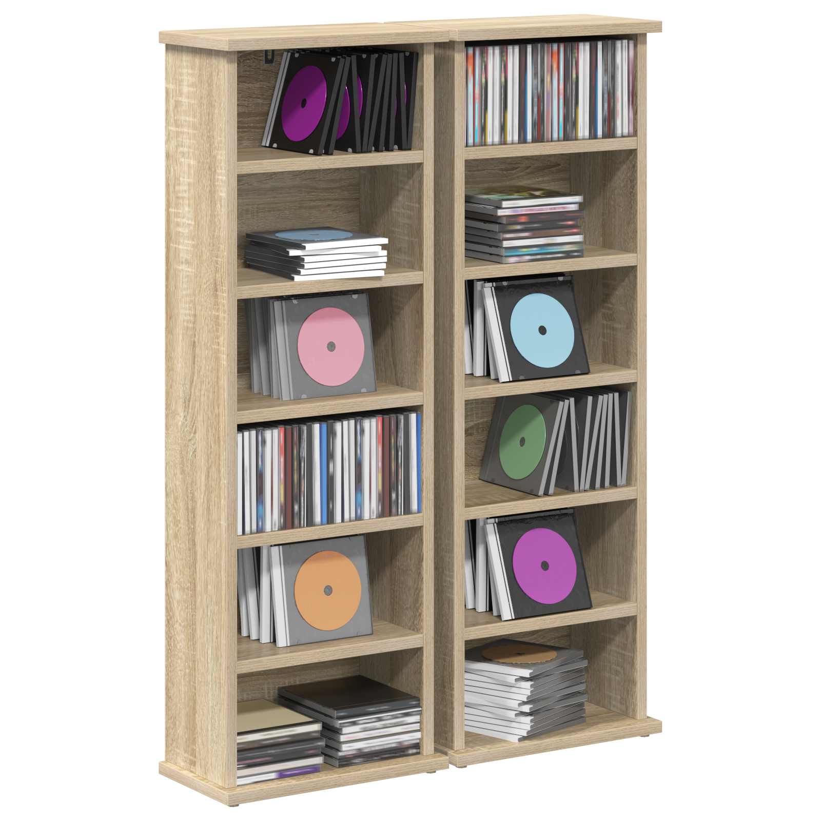 Ντουλάπα CD 2 τμχ. Sonoma Δρυς 60 x 17 x 92 εκ.