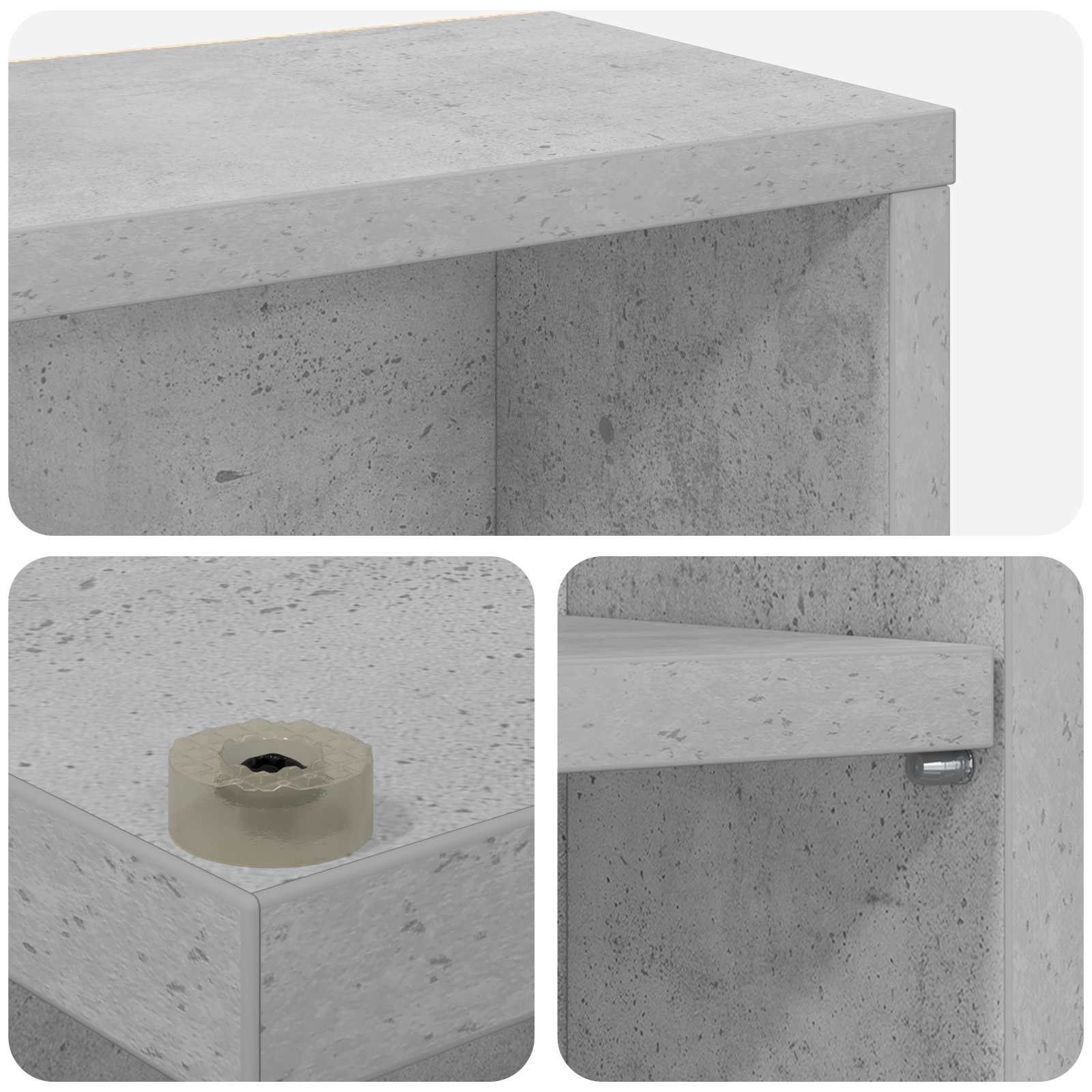 Ντουλάπα CD 2 τμχ. Γκρι Σκυροδέματος 60 x 17 x 92 εκ. - Pakobazaar