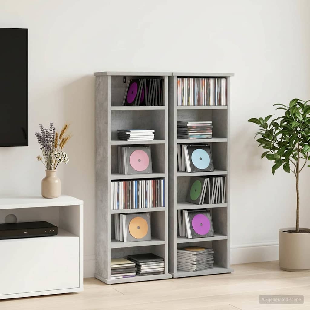 Ντουλάπα CD 2 τμχ. Γκρι Σκυροδέματος 60 x 17 x 92 εκ. - Pakobazaar