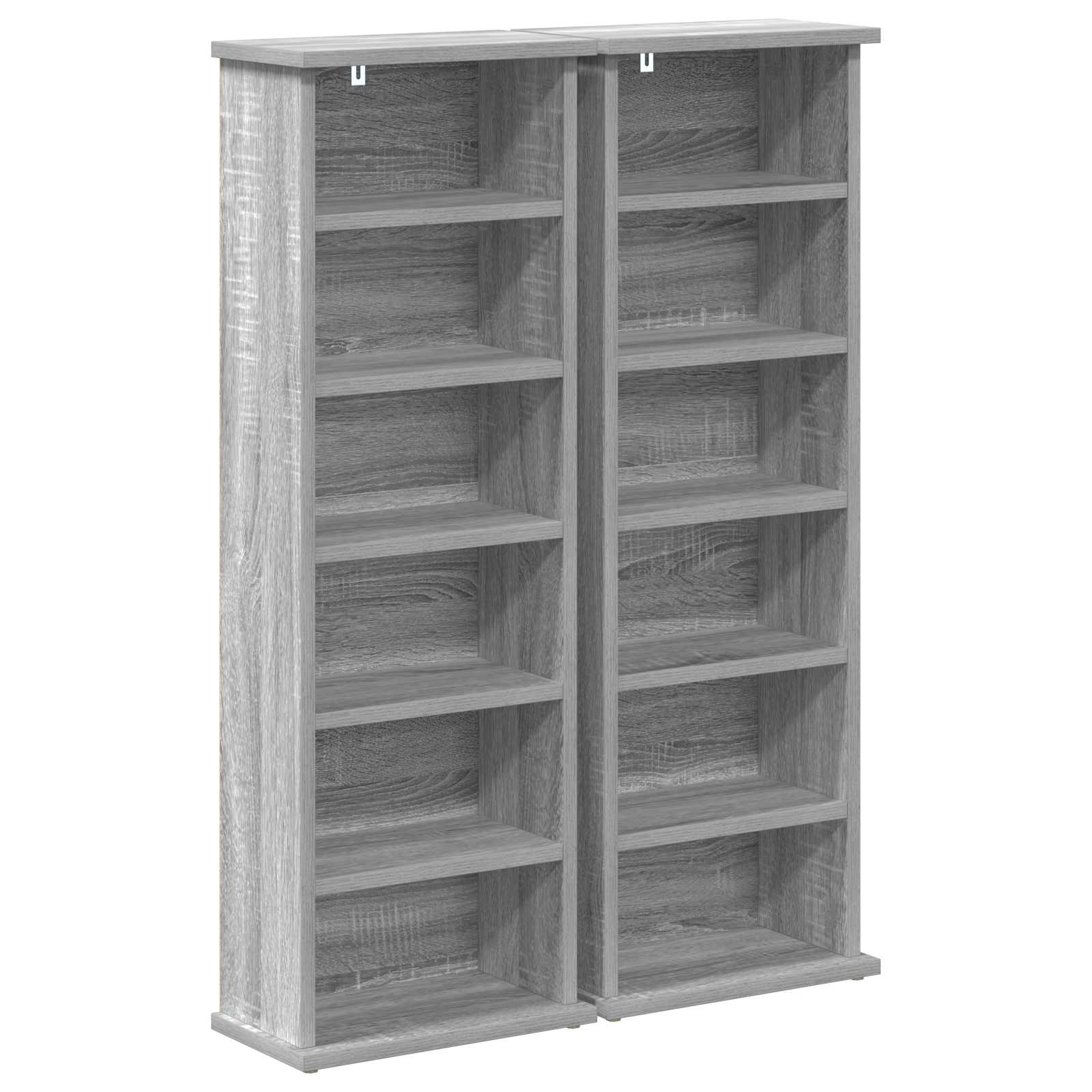 Ντουλάπα CD 2 τμχ. Γκρι Sonoma 60 x 17 x 92 εκ. - Pakobazaar