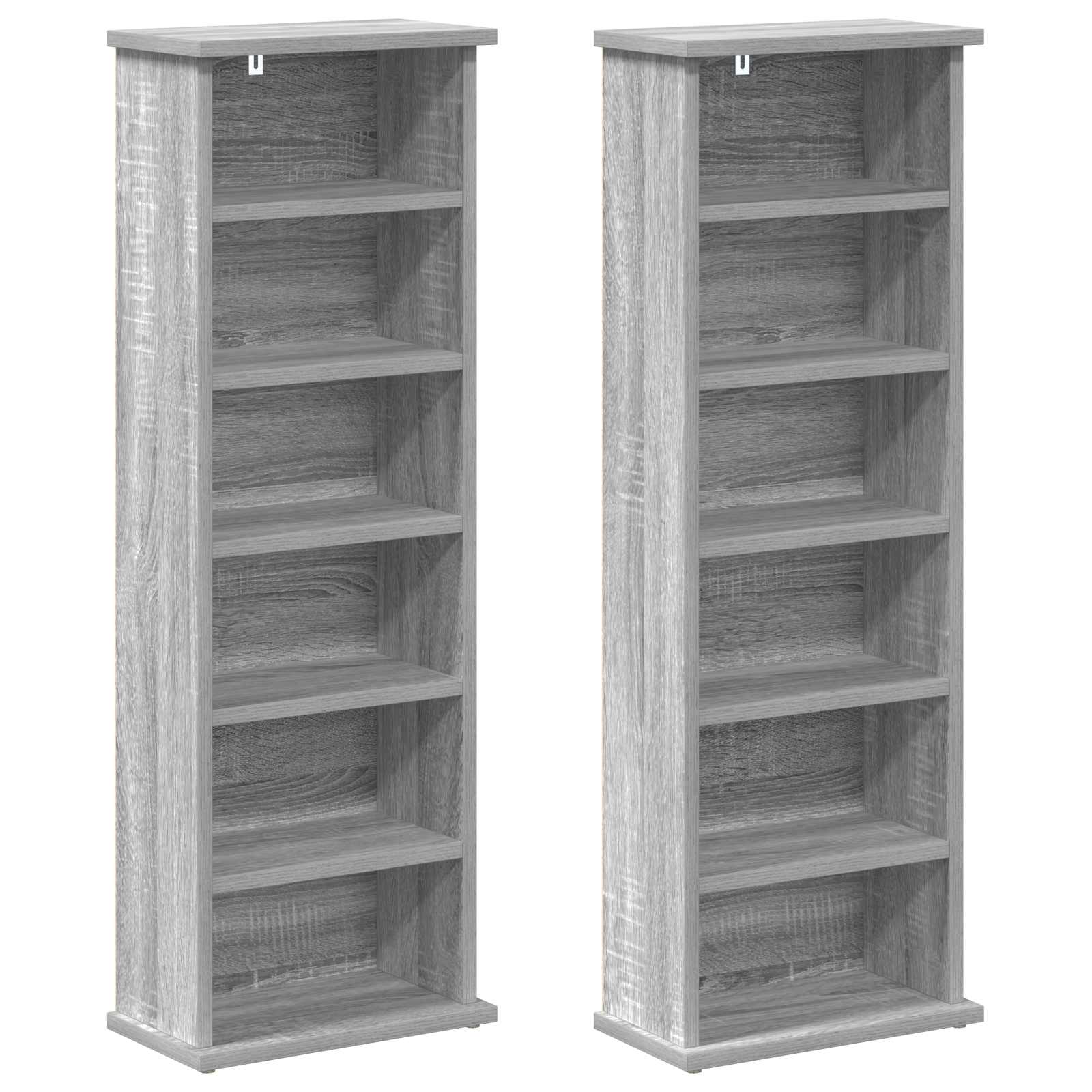 Ντουλάπα CD 2 τμχ. Γκρι Sonoma 60 x 17 x 92 εκ. - Pakobazaar