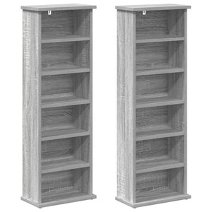 Ντουλάπα CD 2 τμχ. Γκρι Sonoma 60 x 17 x 92 εκ. - Pakobazaar