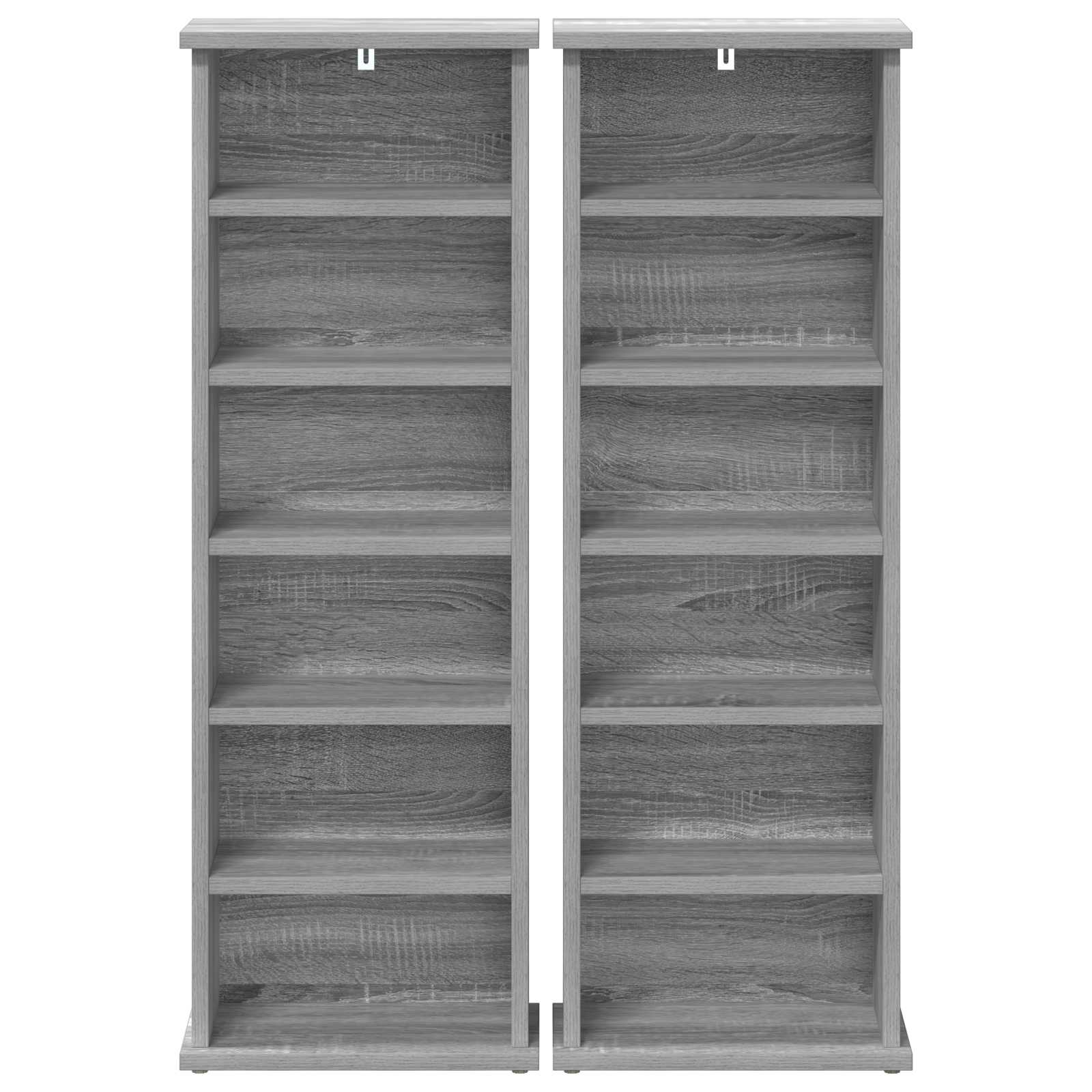 Ντουλάπα CD 2 τμχ. Γκρι Sonoma 60 x 17 x 92 εκ. - Pakobazaar