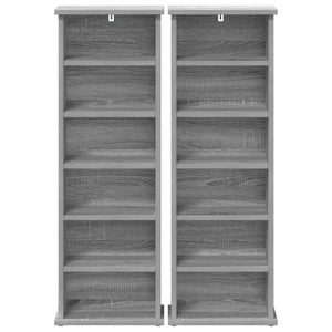 Ντουλάπα CD 2 τμχ. Γκρι Sonoma 60 x 17 x 92 εκ. - Pakobazaar