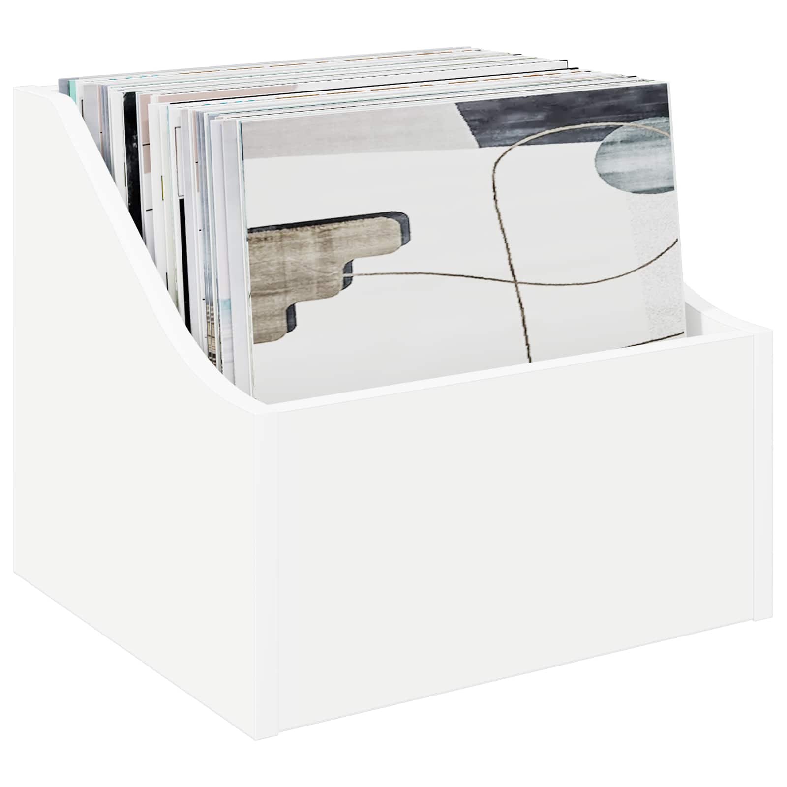Κουτί LP Λευκό 37 x 33 x 32 εκ. Επεξεργασμένο Ξύλο - Pakobazaar