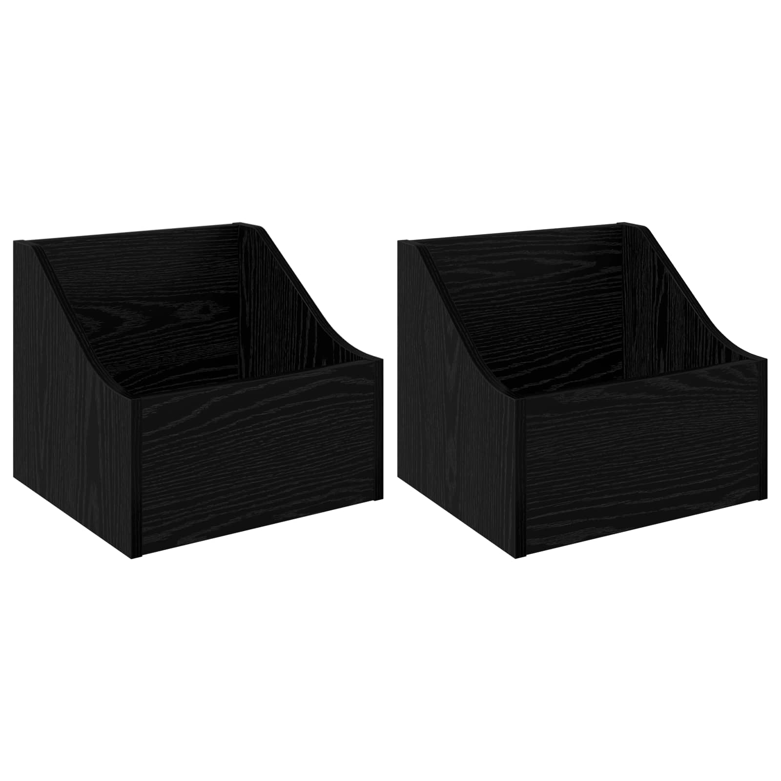 Κουτί LP 2 τμχ. Μαύρη Δρυς 37 x 33 x 32 εκ. Επεξεργασμένο Ξύλο