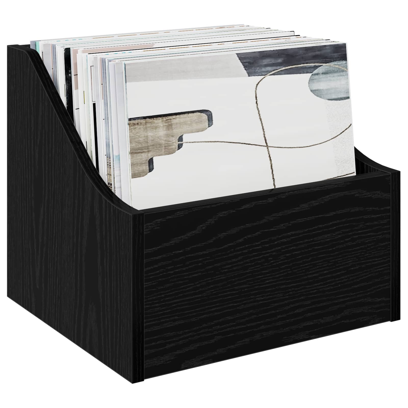 Κουτί LP 2 τμχ. Μαύρη Δρυς 37 x 33 x 32 εκ. Επεξεργασμένο Ξύλο