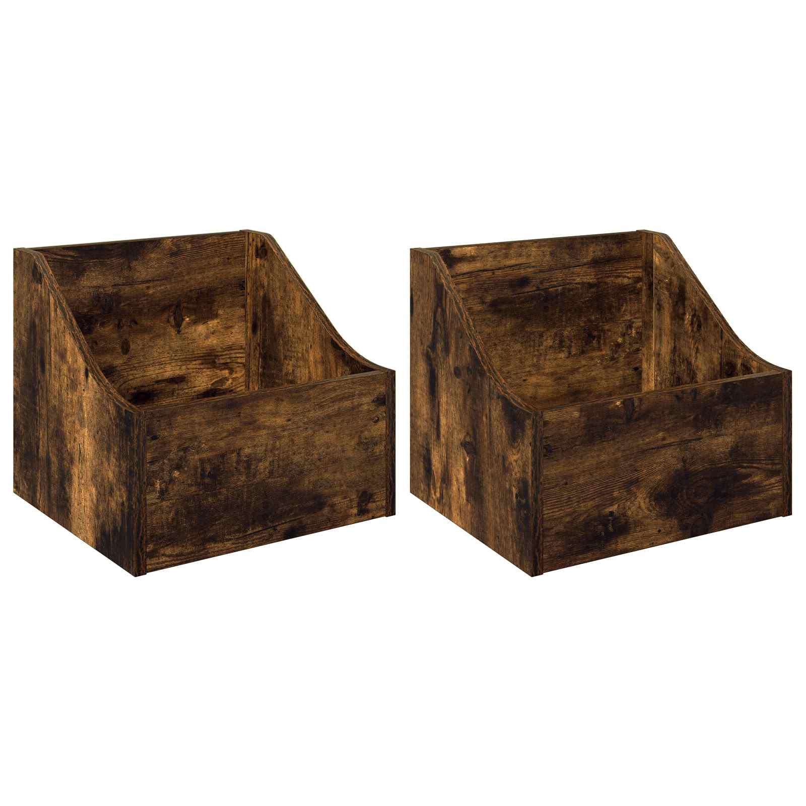 Κουτί LP 2 τμχ. Καπνισμένο Ξύλο Δρυός 37 x 33 x 32 εκ.