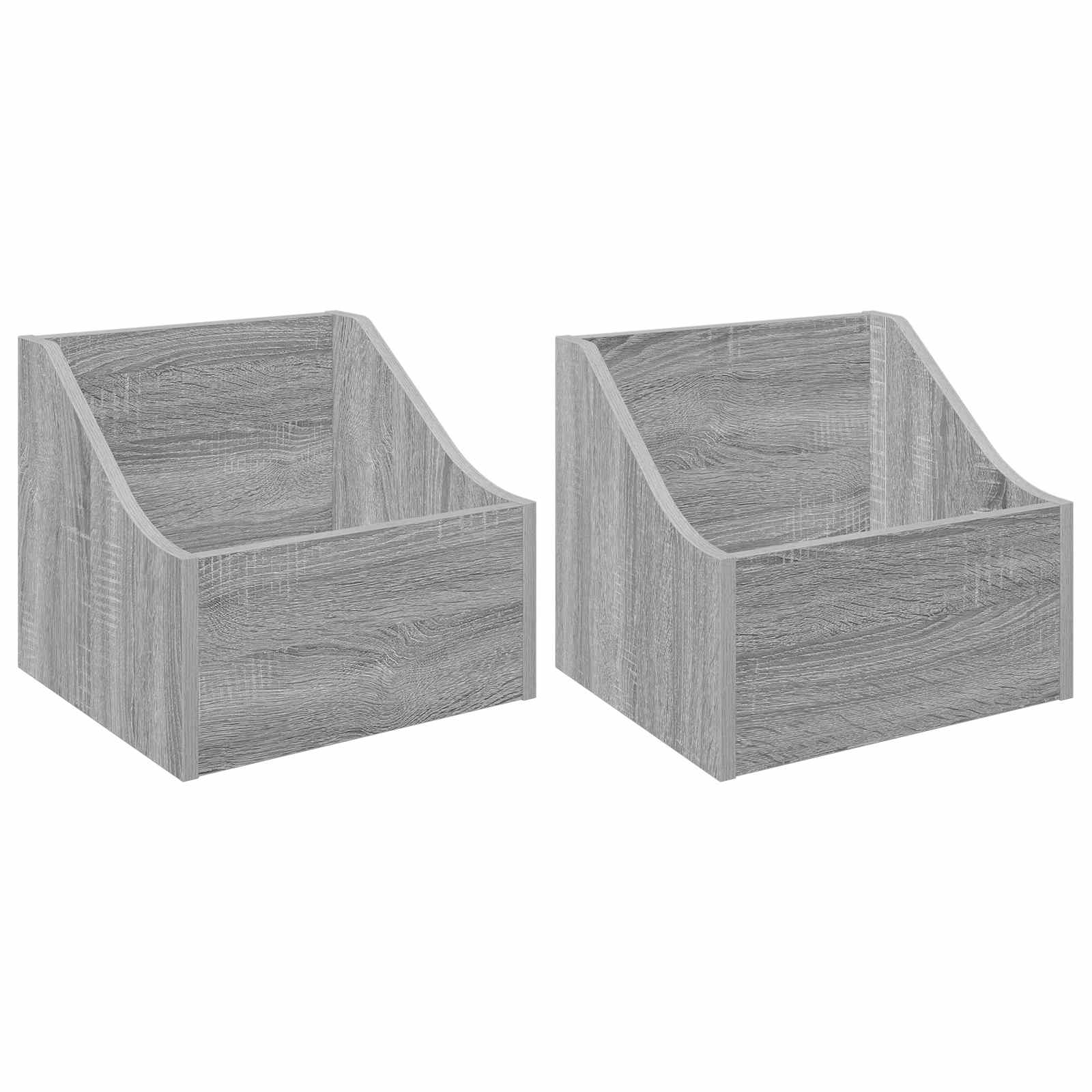 Κουτί LP 2 τμχ. Γκρι Sonoma 37 x 33 x 32 εκ. Επεξεργασμένο Ξύλο - Pakobazaar