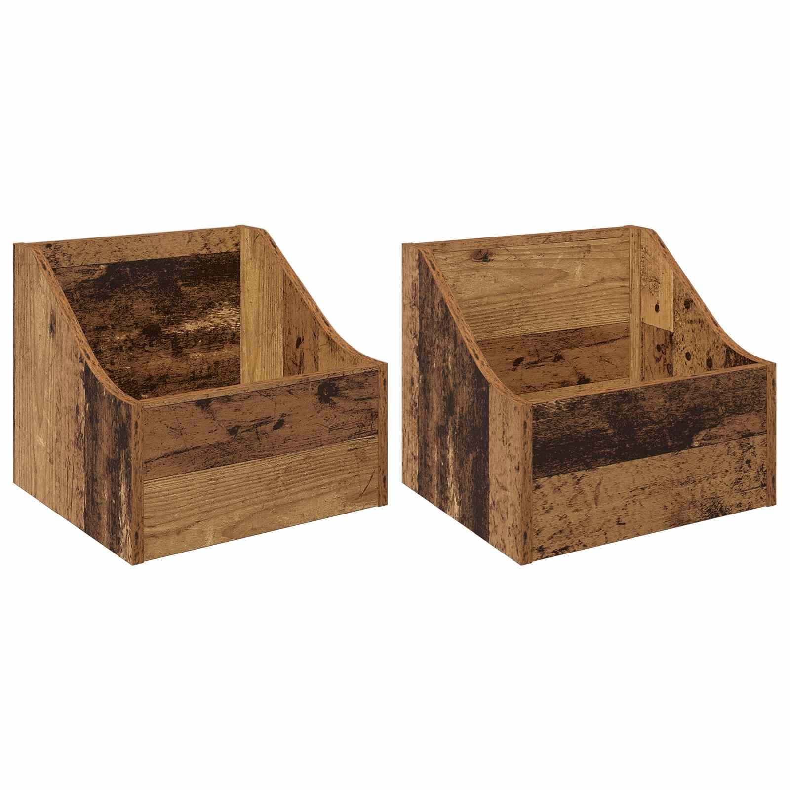 Κουτί LP 2 τμχ. Ξύλο δρυός 37 x 33 x 32 εκ. Επεξεργασμένο Ξύλο