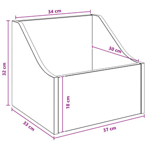 Κουτί LP 2 τμχ. Ξύλο δρυός 37 x 33 x 32 εκ. Επεξεργασμένο Ξύλο
