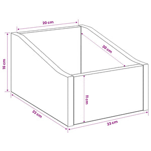 Κουτί LP 2 τμχ. Λευκό 23 x 33 x 16 εκ. Επεξεργασμένο Ξύλο