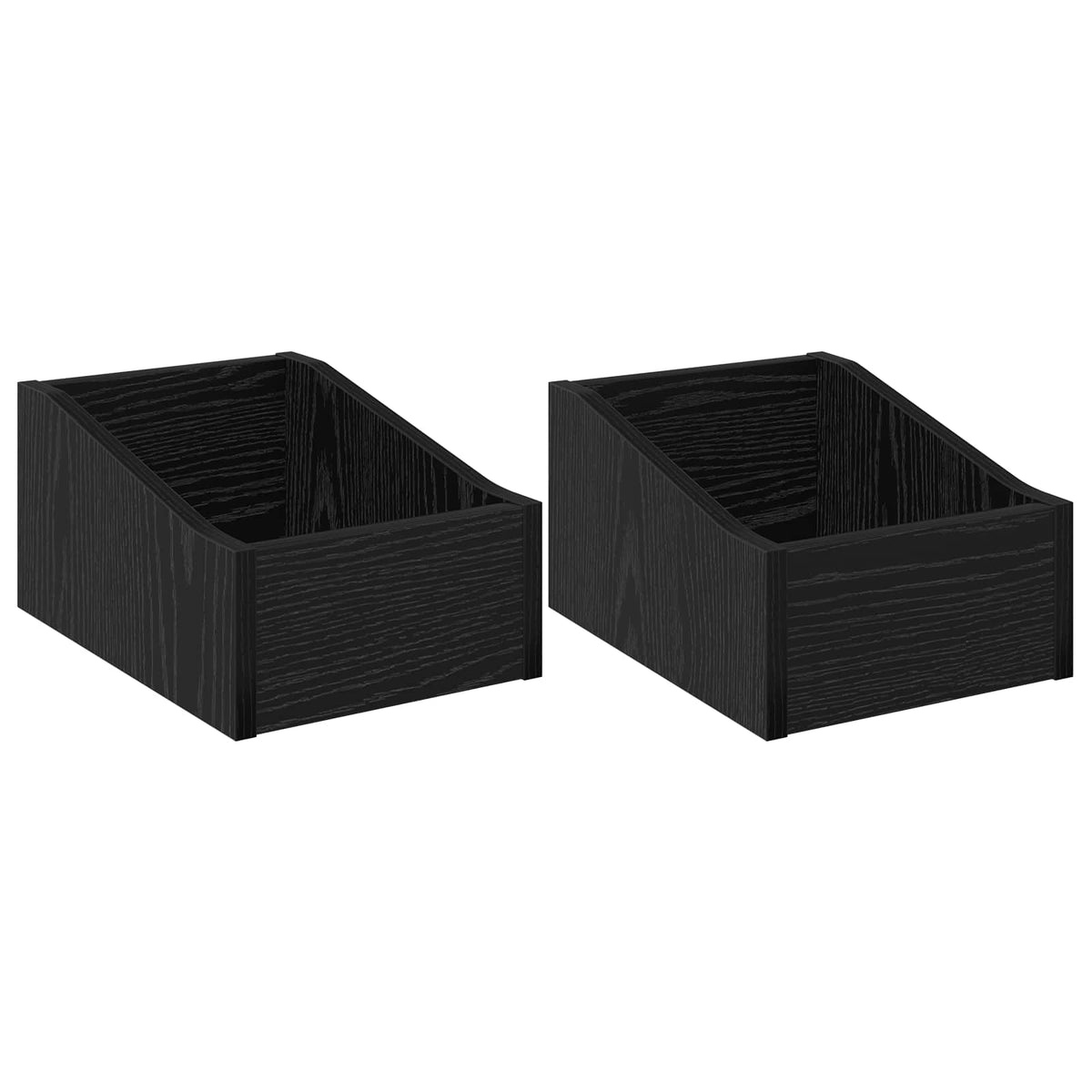 Κουτί LP 2 τμχ. Μαύρη Δρυς 23 x 33 x 16 εκ. Επεξεργασμένο Ξύλο - Pakobazaar