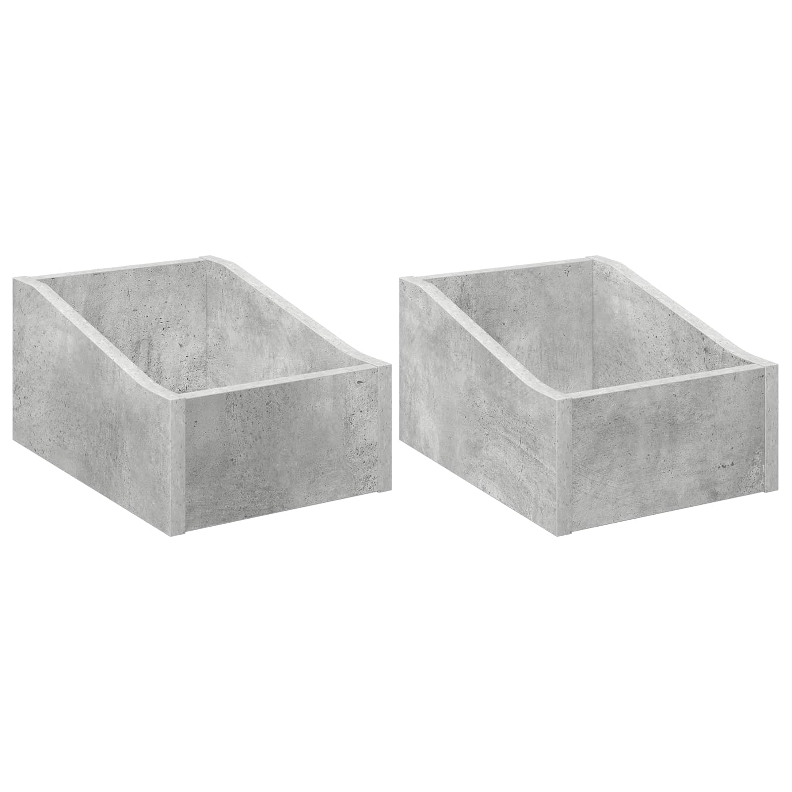 Κουτί LP 2 τμχ. Γκρι Σκυροδέματος 23 x 33 x 16 εκ. - Pakobazaar