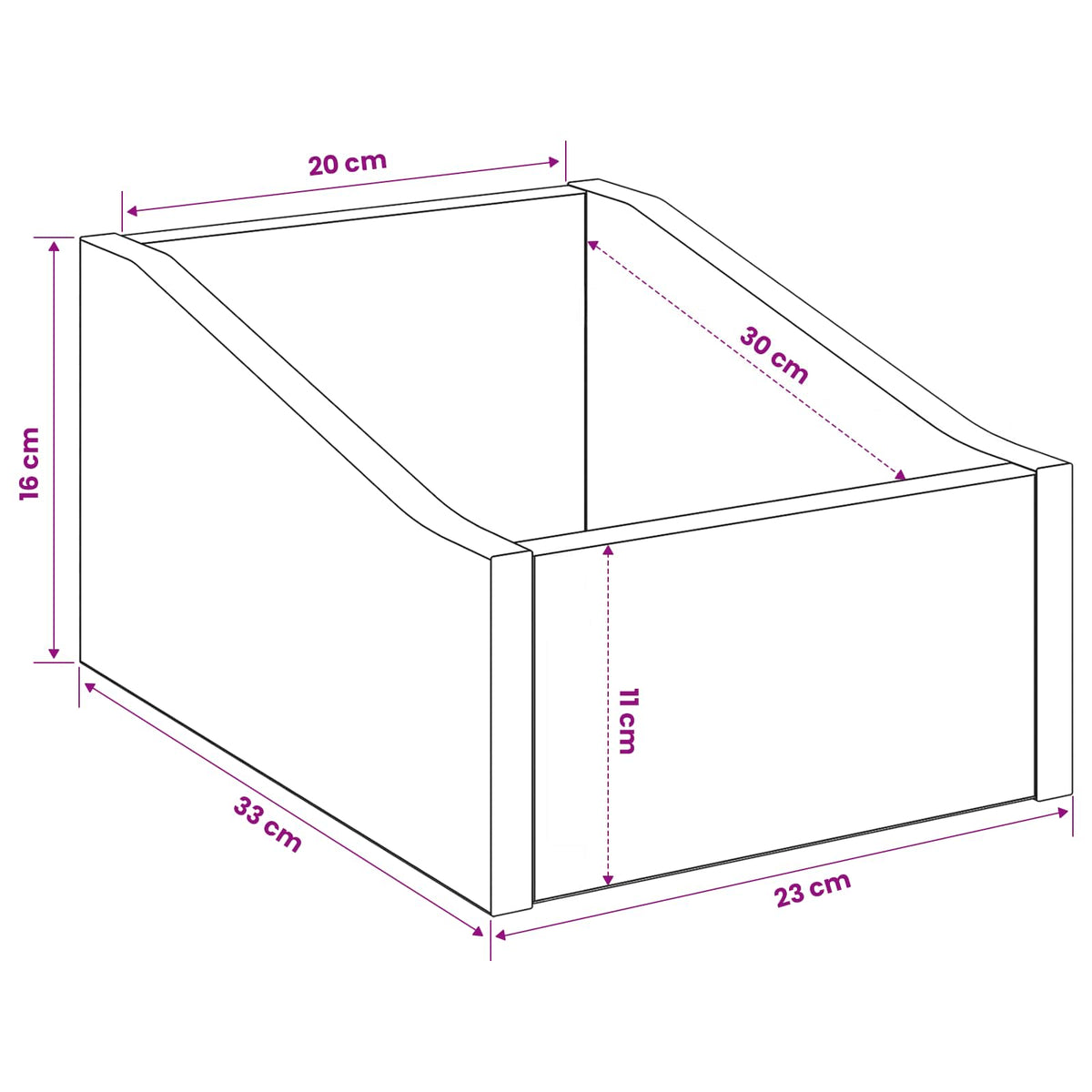 Κουτί LP Γκρι Sonoma 23 x 33 x 16 εκ. Επεξεργασμένο Ξύλο - Pakobazaar